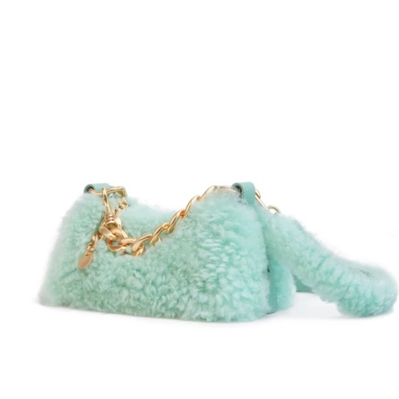 Apede Mod Handbags - APEDE MOD Matcha Fur small lunch box pouch